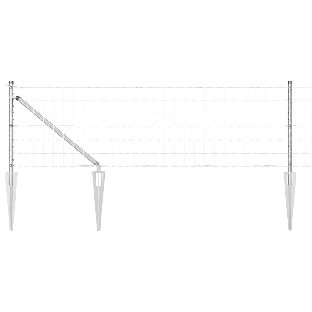 vidaXL Euro Fence με 7 αγκιστρώσεις 0.6x10 μ Γαλβανισμένος Χάλυβας