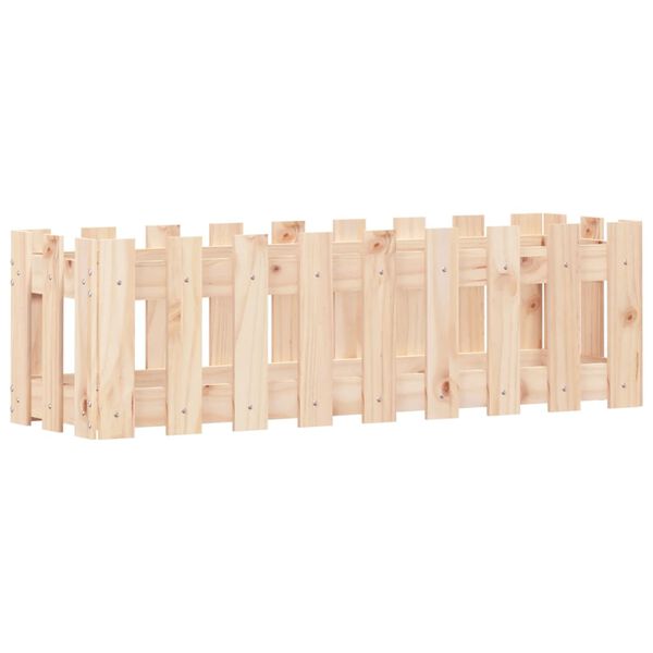vidaXL Ζαρντινιέρα Υπερυψωμένη Σχ Φράχτη 100 x 30 x 30 εκ. Μασίφ Πεύκο