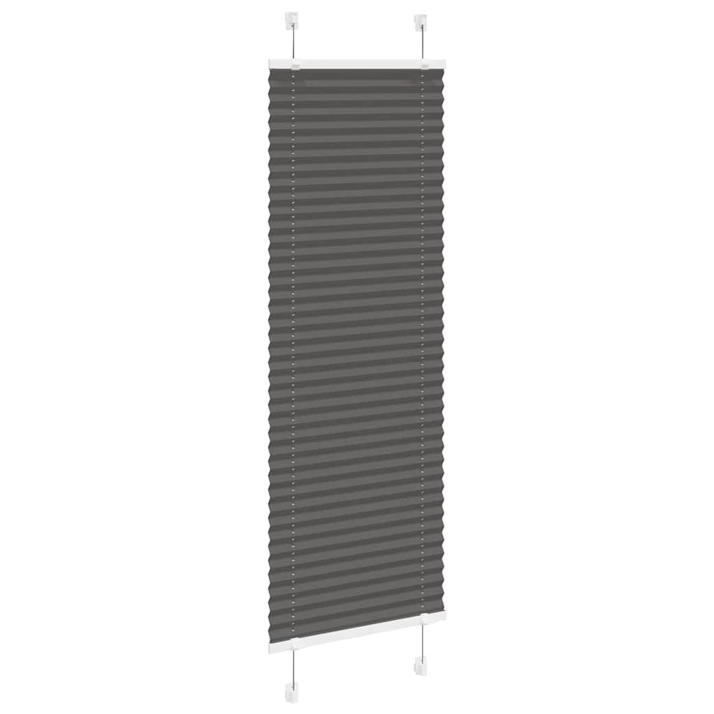 vidaXL Πλισέ περσίδα Μαύρο 45x100 cm Πλάτος υφάσματος 44,4 cm