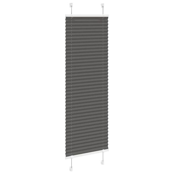 vidaXL Πλισέ περσίδα Μαύρο 45x100 cm Πλάτος υφάσματος 44,4 cm