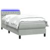 vidaXL &Kappa;&rho;&epsilon;&beta;ά&tau;&iota; Boxspring &mu;&epsilon; &Sigma;&tau;&rho;ώ&mu;&alpha; & LED &alpha;&nu;&omicron;&iota;&chi;&tau;ό &gamma;&kappa;&rho;&iota; 90x220 &epsilon;&kappa;. &Beta;&epsilon;&lambda;&omicron;ύ&delta;&iota;&nu;&omicron;