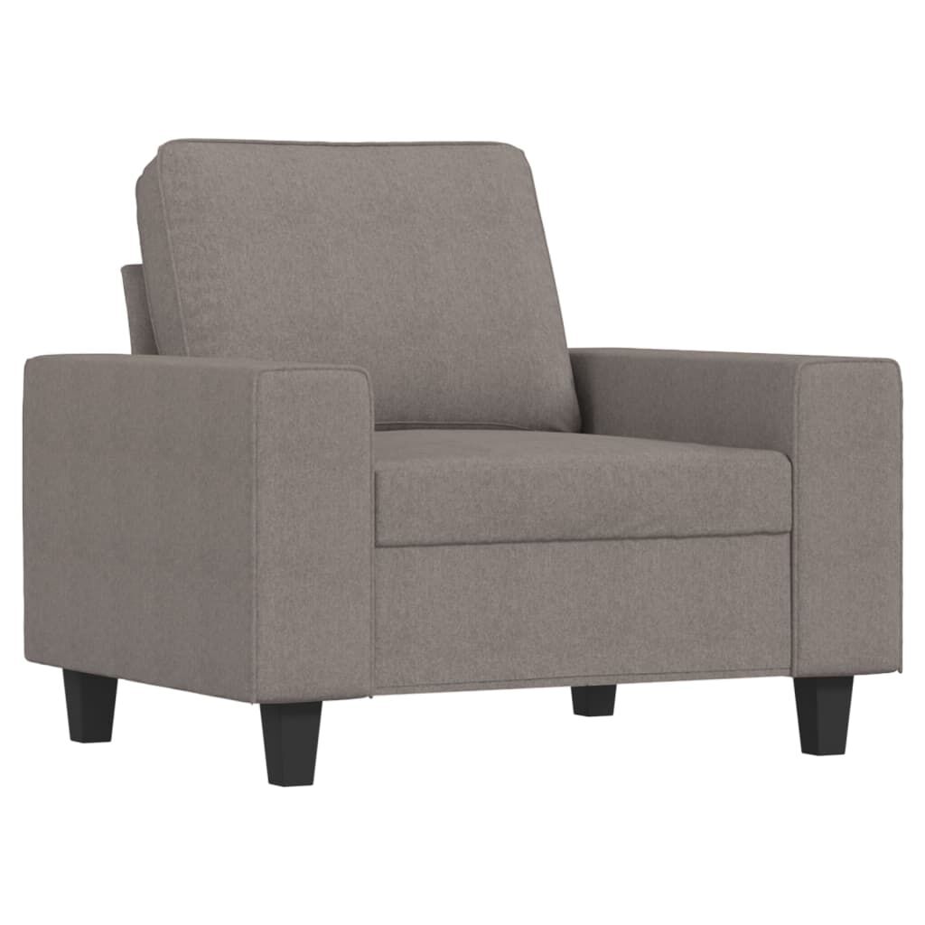 vidaXL Πολυθρόνα Taupe 60 εκ. από Υφασμάτινη με Υποπόδιο
