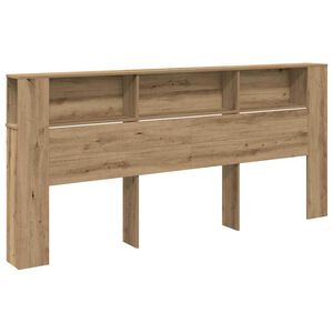 vidaXL &Kappa;&rho;&epsilon;&beta;ά&tau;&iota; &mu;&epsilon; &Kappa;&epsilon;&phi;&alpha;&lambda;ά&rho;&iota; &mu;&epsilon; &rho;ά&phi;&iota; Artisan Oak 220 x 18,5 x 102,5 &epsilon;&kappa;.