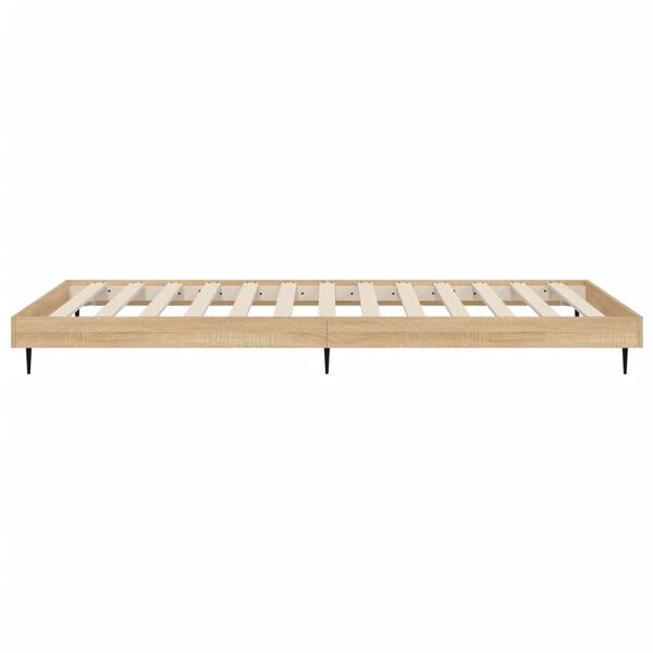 vidaXL Πλαίσιο Κρεβατιού Χωρ. Στρώμα Sonoma Δρυς 100x200εκ Επ. Ξύλο