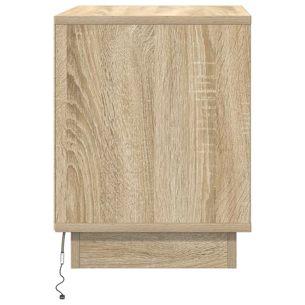 vidaXL Κομοδίνα Σετ 2 Sonoma oak Επεξεργασμένο ξύλο 44 x 34.5 x 45 εκ