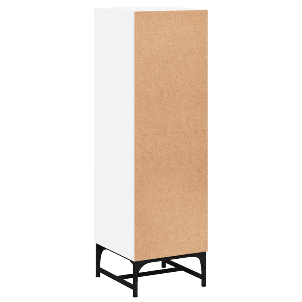 vidaXL Ντουλάπι Λευκό 35 x 37 x 120 εκ. με Γυάλινες Πόρτες