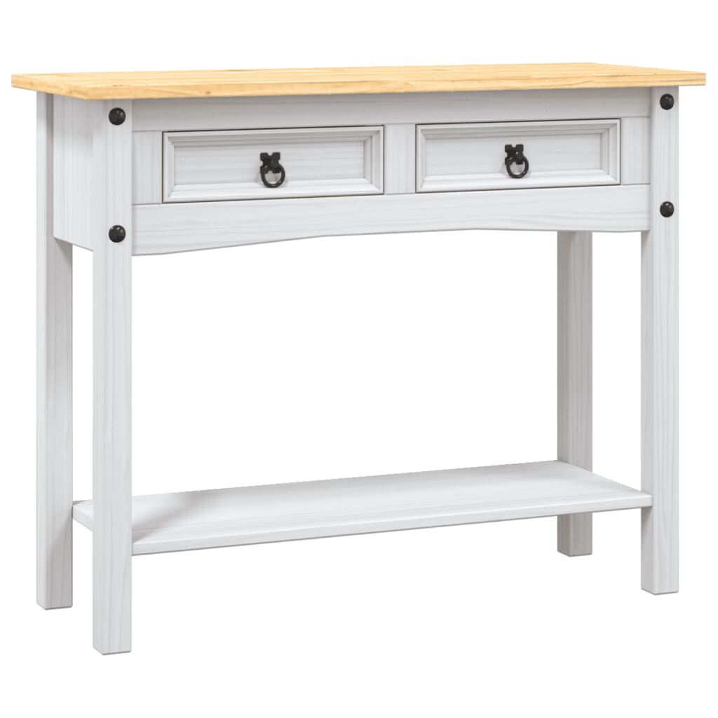 vidaXL Τραπέζι Κονσόλα Μεξικ. Corona Λευκό 90x34,5x73 εκ. Ξύλο Πεύκου