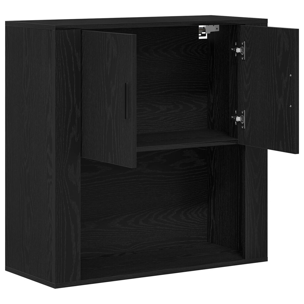 vidaXL Ντουλάπι Τοίχου Μαύρης Βελανιδιάς 80x33x80 εκ. Επεξεργασμένο Ξύλο