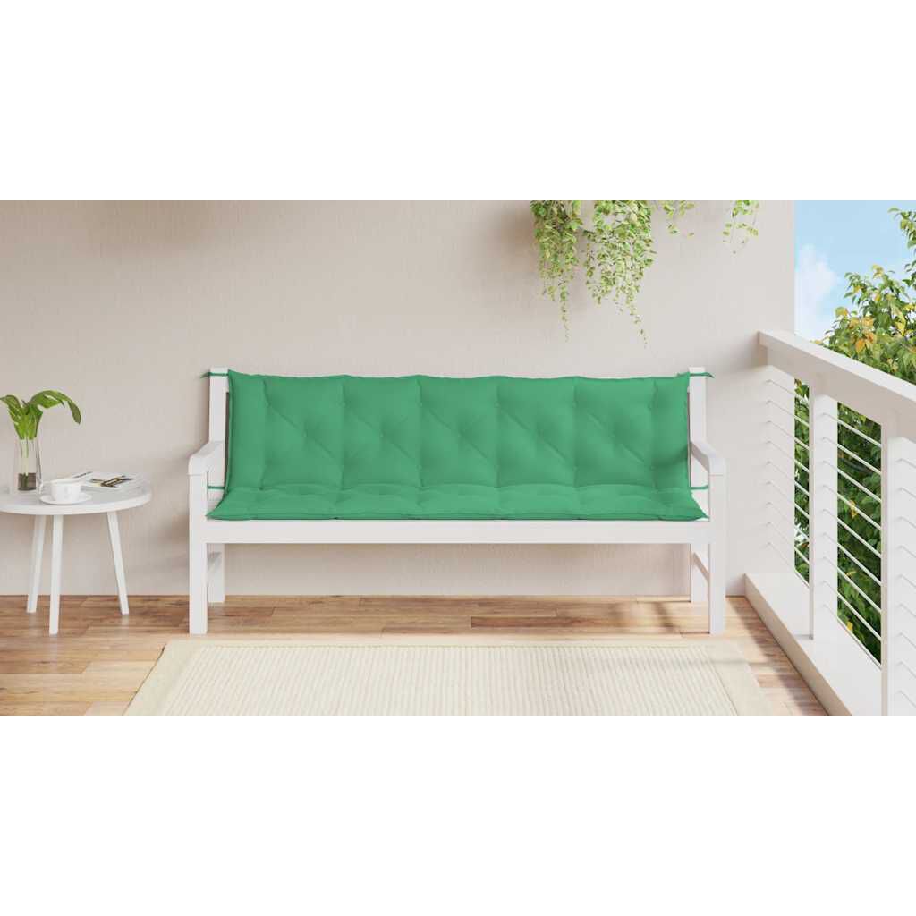 vidaXL Μαξιλάρι Πάγκου Κήπου Πράσινο 180x(50+50)x7 εκ. Ύφασμα Oxford