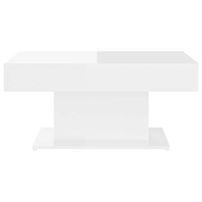 vidaXL Τραπεζάκι Σαλονιού Γυαλ. Λευκό 96 x 50 x 45 εκ. από Μοριοσανίδα