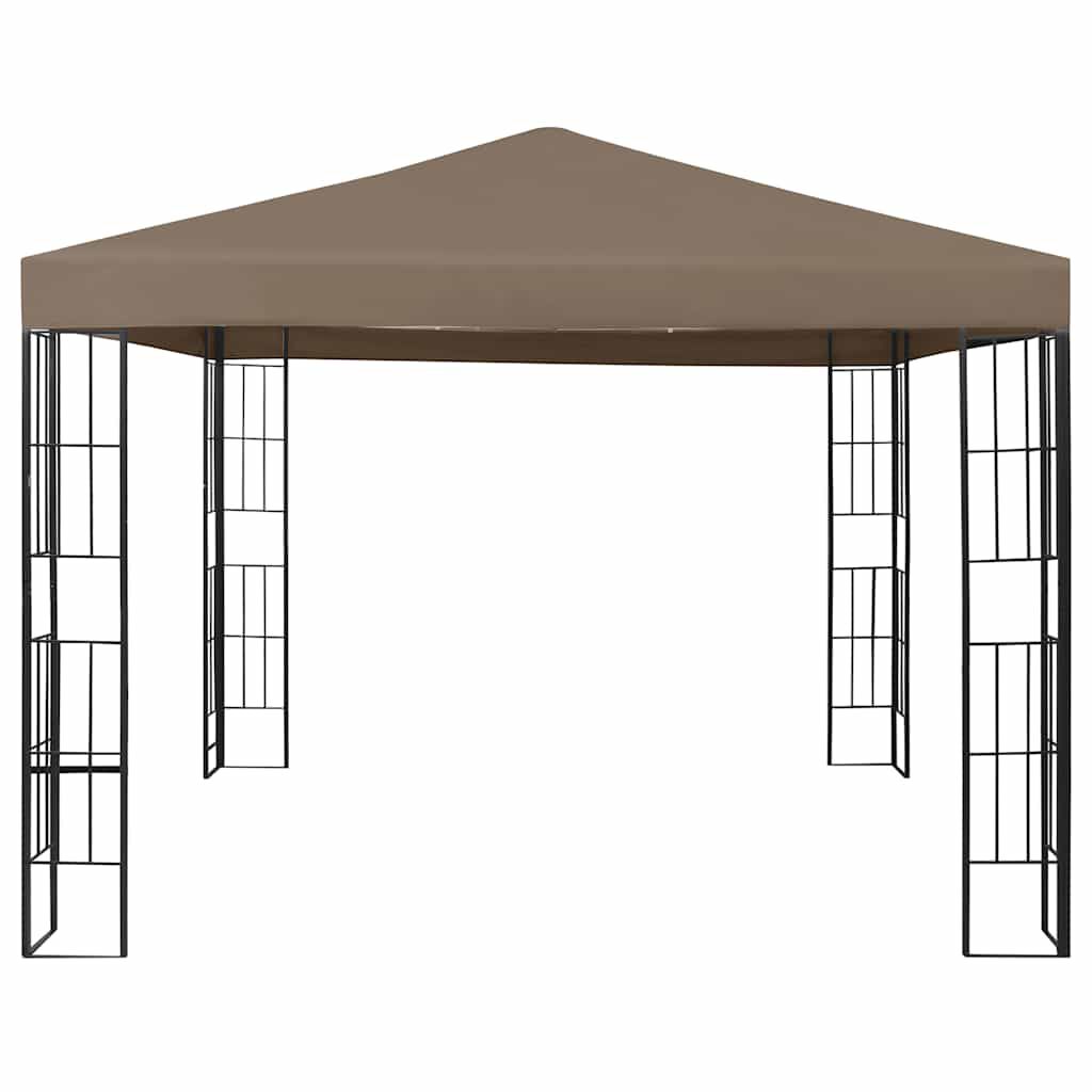 vidaXL Κιόσκι με Φωτάκια LED Taupe 3 x 3 μ.