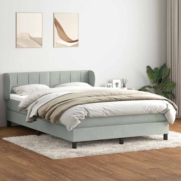 vidaXL &Kappa;&rho;&epsilon;&beta;ά&tau;&iota; Boxspring &mu;&epsilon; &Sigma;&tau;&rho;ώ&mu;&alpha; &Alpha;&nu;&omicron;&iota;&chi;&tau;ό &Gamma;&kappa;&rho;&iota; 160x210 &epsilon;&kappa;. &Beta;&epsilon;&lambda;&omicron;ύ&delta;&iota;&nu;&omicron;