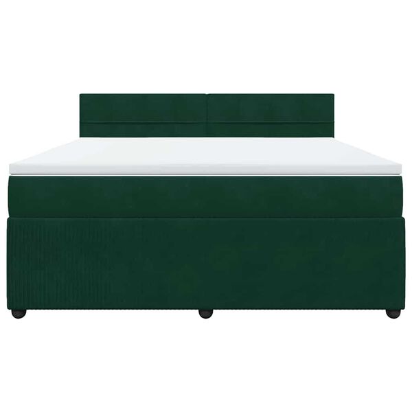 vidaXL &Kappa;&rho;&epsilon;&beta;ά&tau;&iota; Boxspring &mu;&epsilon; &Sigma;&tau;&rho;ώ&mu;&alpha; &Sigma;&kappa;&omicron;ύ&rho;&omicron; &Pi;&rho;ά&sigma;&iota;&nu;&omicron; 180x200&epsilon;&kappa;. &Beta;&epsilon;&lambda;&omicron;ύ&delta;&iota;&nu;&omicron;