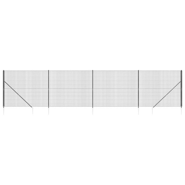vidaXL Συρματόπλεγμα Περίφραξης Ανθρακί 1,8 x 10 μ. με Καρφωτές Βάσεις
