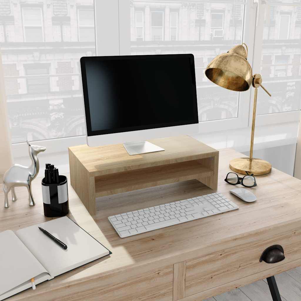 vidaXL Βάση Οθόνης Χρώμα Sonoma Δρυς 42 x 24 x 13 εκ. από Επεξ. Ξύλο