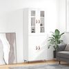 vidaXL Ντουλάπι Γυαλιστερό Λευκό 69,5x34x180 εκ. Επεξεργασμένο Ξύλο