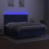 vidaXL &Kappa;&rho;&epsilon;&beta;ά&tau;&iota; Boxspring &mu;&epsilon; &Sigma;&tau;&rho;ώ&mu;&alpha; & LED &Mu;&pi;&lambda;&epsilon; 160x200 &epsilon;&kappa;. &Upsilon;&phi;&alpha;&sigma;&mu;ά&tau;&iota;&nu;&omicron;