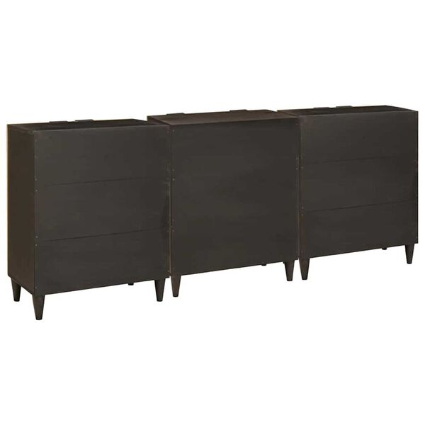 vidaXL Πλαϊνό γραφείο 3 pcs Μαύρο και Χρυσό 60 x 33 x 75 cm