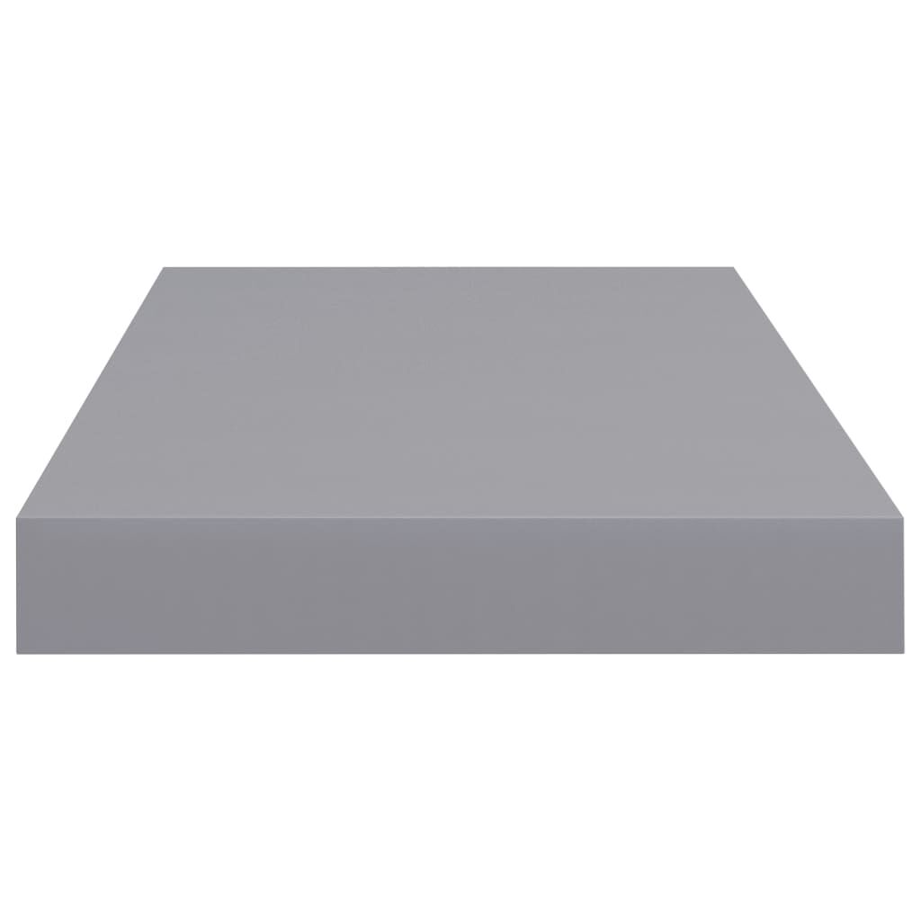 vidaXL Ράφια Τοίχου 2 τεμ. Γκρι 50x23x3,8 εκ. MDF