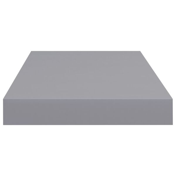 vidaXL Ράφια Τοίχου 2 τεμ. Γκρι 50x23x3,8 εκ. MDF