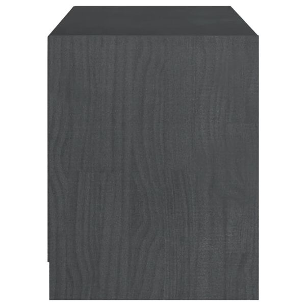 vidaXL Έπιπλο Τηλεόρασης Γκρι 104 x 33 x 41 εκ. από Μασίφ Ξύλο Πεύκου