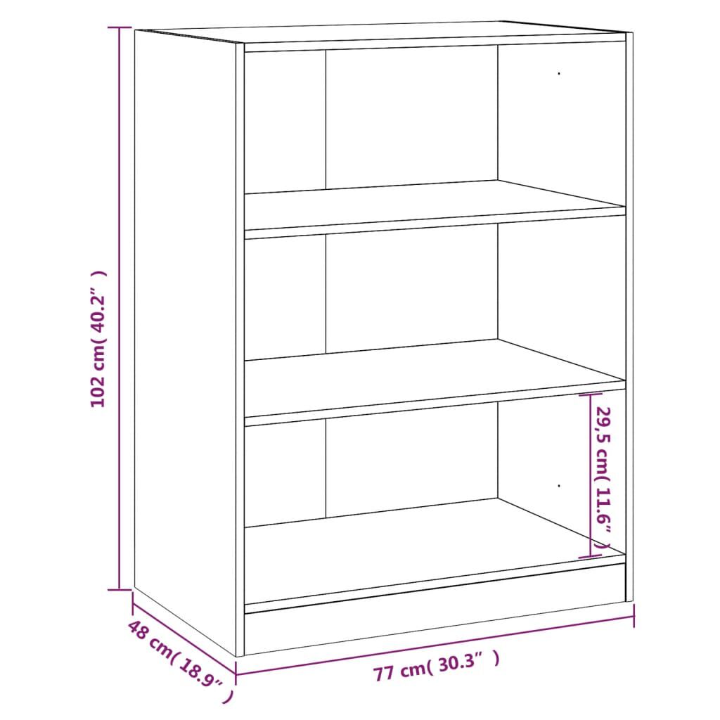 vidaXL Ντουλάπα Γκρι Sonoma 77x48x102 εκ. από Επεξεργασμένο Ξύλο