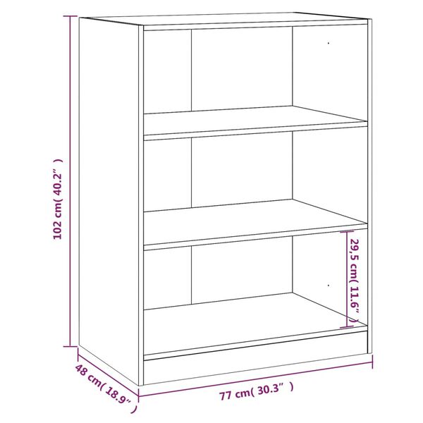 vidaXL Ντουλάπα Γκρι Sonoma 77x48x102 εκ. από Επεξεργασμένο Ξύλο