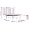 vidaXL Πλαίσιο Κρεβατιού 180 x 200 εκ. Μασίφ Ξύλο Super King Size