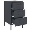 vidaXL Κομοδίνο Ανθρακί 36x39x68 εκ. από Χάλυβα