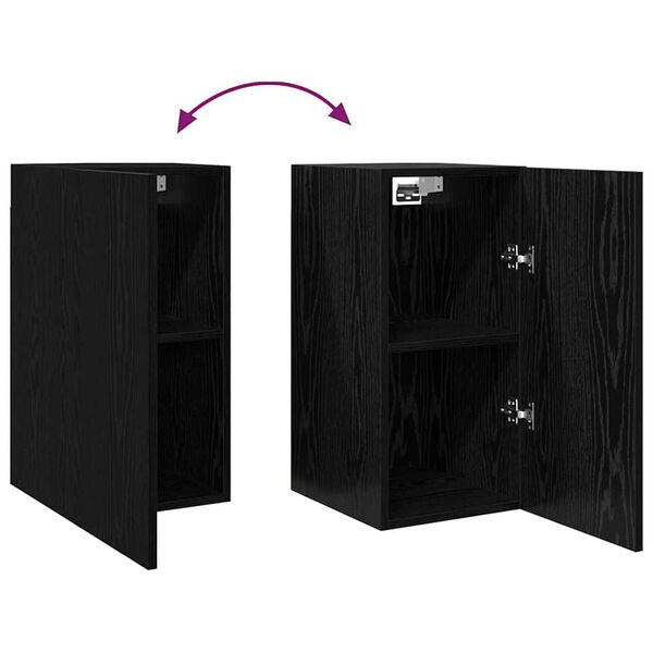 vidaXL Σετ επίπλου τηλεόρασης 4 pcs Μαύρη δρυς 120 x 30 x 30 εκ
