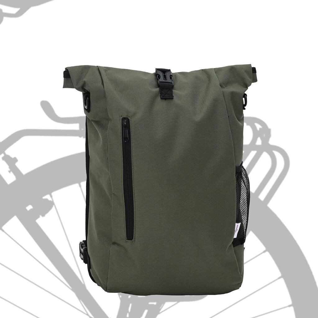 vidaXL Τσάντα Ποδηλάτου για Φάρο 20 L Ελιά 31x13x58 εκ.
