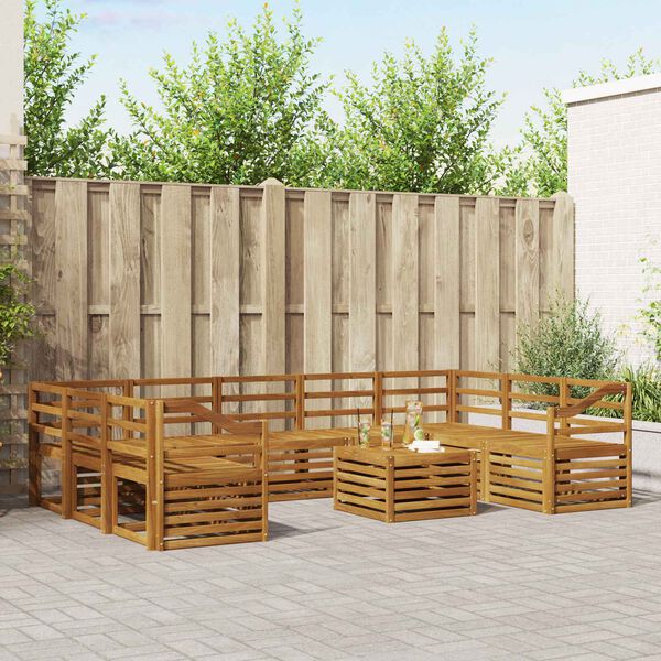 vidaXL &Sigma;&epsilon;&tau; &Kappa;&alpha;&nu;&alpha;&pi;έ 10 pcs &Phi;&upsilon;&sigma;&iota;&kappa;ό &Sigma;&tau;&epsilon;&rho;&epsilon;ό &Xi;ύ&lambda;&omicron; &Alpha;&kappa;&alpha;&kappa;ί&alpha;&sigmaf;