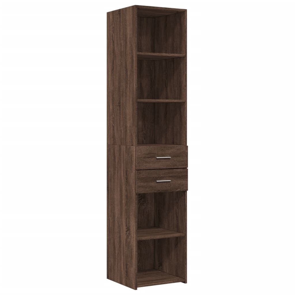 vidaXL Ντουλάπι Καφέ Δρυς 40x42,5x185 εκ. από Επεξεργασμένο Ξύλο