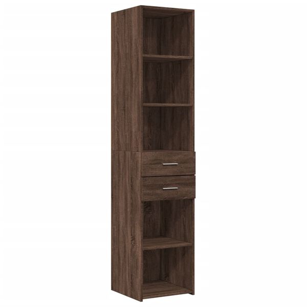 vidaXL Ντουλάπι Καφέ Δρυς 40x42,5x185 εκ. από Επεξεργασμένο Ξύλο