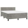 vidaXL &Kappa;&rho;&epsilon;&beta;ά&tau;&iota; Boxspring &mu;&epsilon; &Sigma;&tau;&rho;ώ&mu;&alpha; & LED &Alpha;&nu;.&Gamma;&kappa;&rho;&iota; 140x200 &epsilon;&kappa;. &Beta;&epsilon;&lambda;&omicron;ύ&delta;&iota;&nu;&omicron;