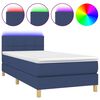 vidaXL &Kappa;&rho;&epsilon;&beta;ά&tau;&iota; Boxspring &mu;&epsilon; &Sigma;&tau;&rho;ώ&mu;&alpha; & LED &Mu;&pi;&lambda;&epsilon; 90x200 &epsilon;&kappa;. &Upsilon;&phi;&alpha;&sigma;&mu;ά&tau;&iota;&nu;&omicron;