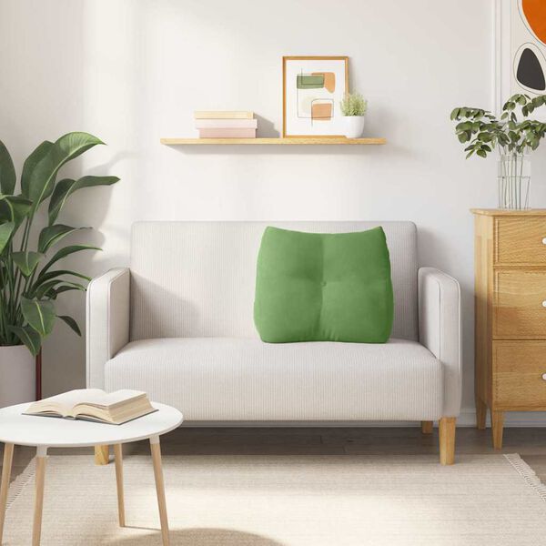 vidaXL Μαξιλάρι Πλάτης Ανοιχτό Πράσινο 60 x 24 x 50 εκ Βελούδο