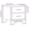 vidaXL Κομοδίνα 2 τεμ. Sonoma Δρυς 40x41x40 εκ. από Επεξεργασμένο Ξύλο