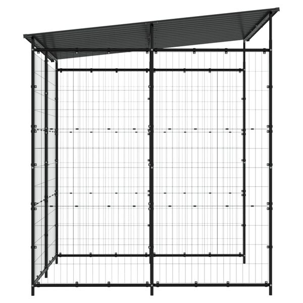 vidaXL Αποθήκη Ποδηλάτων Μαύρη 190 x 190 x 222 εκ. Ατσάλινη