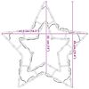 vidaXL Χριστουγεννιάτικα φώτα αστέρι σιλουέτα 2 τεμάχια 50 LED