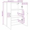 vidaXL Επιτοίχιο ντουλάπι Καφέ 69.5 x 34 x 90 εκ. Επεξεργασμένο ξύλο