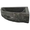 vidaXL Κρεμαστή Γωνιακή Λεκάνη Γκρι (30-37) x (30-37) x 12 εκ.