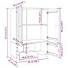 vidaXL Ντουλάπα HAMAR Αν. Γκρι 99 x 45 x 137εκ. από Μασίφ Ξύλο Πεύκου