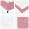 vidaXL Κρεβάτι Box Spring LED με Στρώμα Ροζ 80 x 200 cm Βελούδο