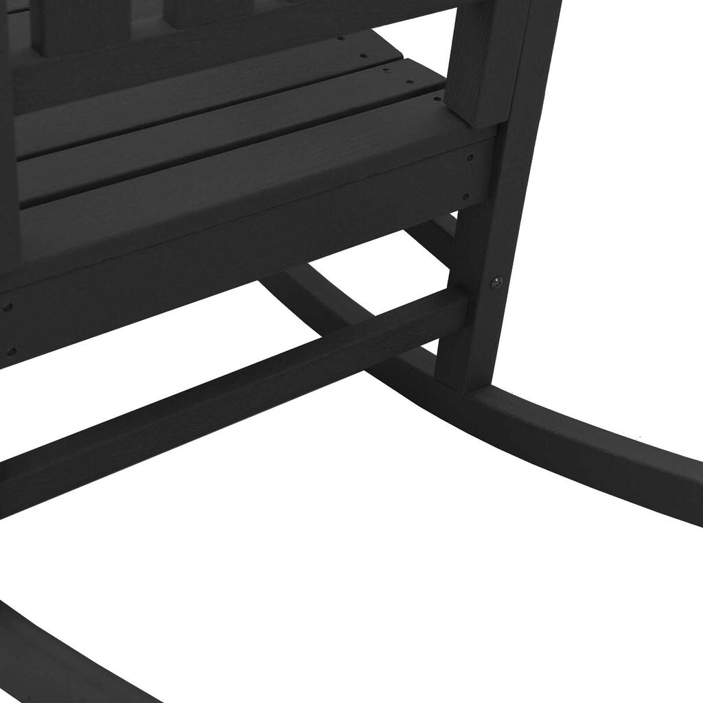 vidaXL Κουνιστή Καρέκλα Κήπου 3 pcs Μαύρο 38 x 38 x 46cm Πλαστικό