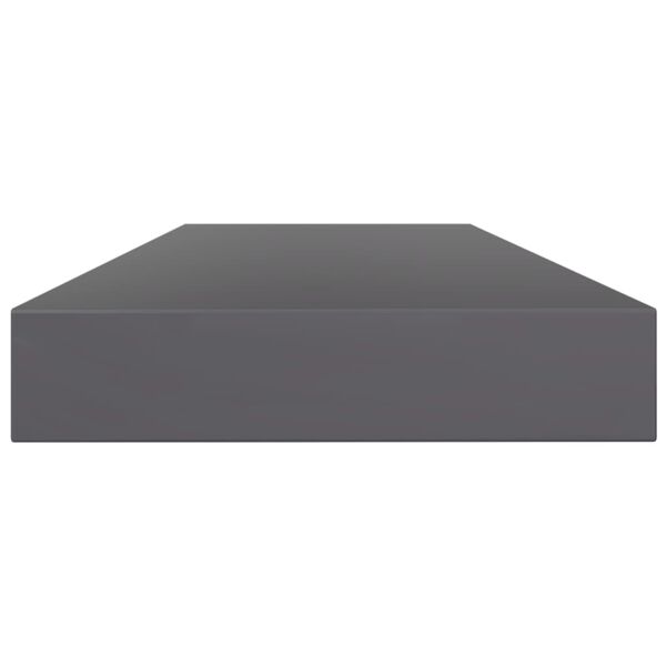 vidaXL Ράφια Βιβλιοθήκης 4 τεμ. Γυαλ. Γκρι 100x10x1,5 εκ. Μοριοσανίδα