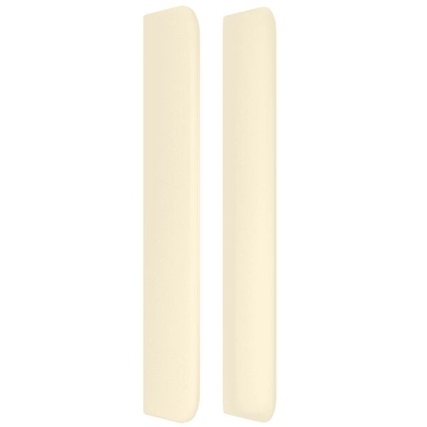 vidaXL Κρεβάτι Boxspring με Στρώμα Κρεμ 90x200 εκ. από Συνθετικό Δέρμα