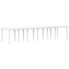 vidaXL Σέτ φαγητού για κήπο 15 pcs Λευκό Rattan Polt