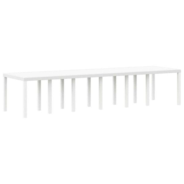vidaXL Σέτ φαγητού για κήπο 15 pcs Λευκό Rattan Polt
