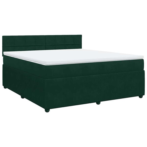 vidaXL &Kappa;&rho;&epsilon;&beta;ά&tau;&iota; Boxspring &mu;&epsilon; &Sigma;&tau;&rho;ώ&mu;&alpha; &Sigma;&kappa;&omicron;ύ&rho;&omicron; &Pi;&rho;ά&sigma;&iota;&nu;&omicron; 180x200&epsilon;&kappa;. &Beta;&epsilon;&lambda;&omicron;ύ&delta;&iota;&nu;&omicron;